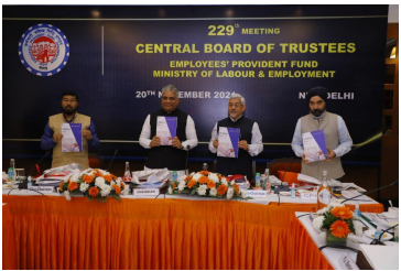 229th meeting of Central Board of Trustees - EPFO