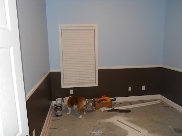 Nursery Chair Rail - DIY Spare Bedroom Conversion Project - Adding chair rail ... / Perhaps 30″ from the ceiling, rather than 30″ from the floor)?