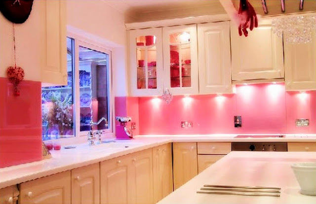 Modest Girly Pink Kitchen