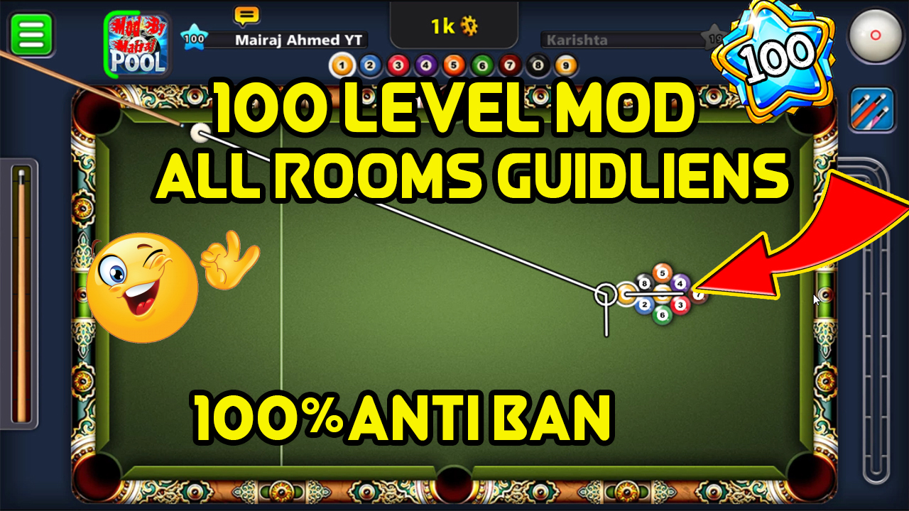 8 Ball Pool 100 Level Mod 4.2.0 Official - Mairaj Ahmed Mods - 