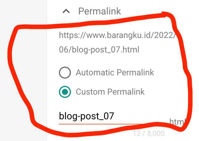 Cara Mengatasi Custom permalink yang Error Pada Blogger