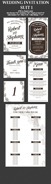  Wedding Invitation Set