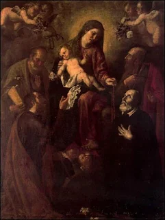 Virgen del Rosario y Santos de Jerónimo Jacinto de Espinosa