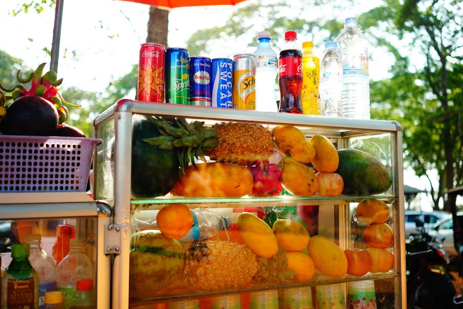 Angkor snack, coconut shake