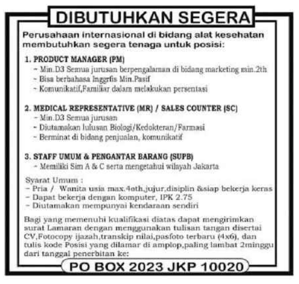 20 Contoh Gambar Iklan Lowongan Pekerjaan - Iklan Baris