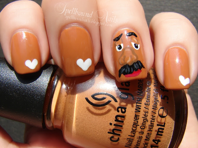 nails nailart nail art mani manicure Spellbound festival Mr Potato Head sweet potato fries food character China Glaze Desert Sun PotatoFest Mrs polish