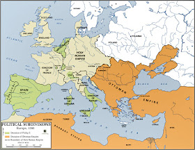 Mapa de Europa en 1580