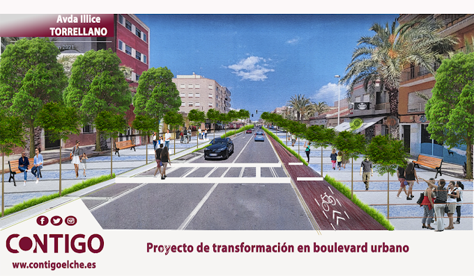 CONTIGO presenta el proyecto de boulevard urbano para la Avda Illice de Torrellano