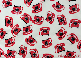 Red Telephone Fabric
