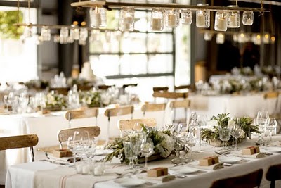 mason jar chandelier rustic wedding