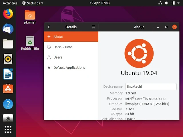 شرح تثبيت توزيعة Ubuntu 19.04 على الكمبيوتر