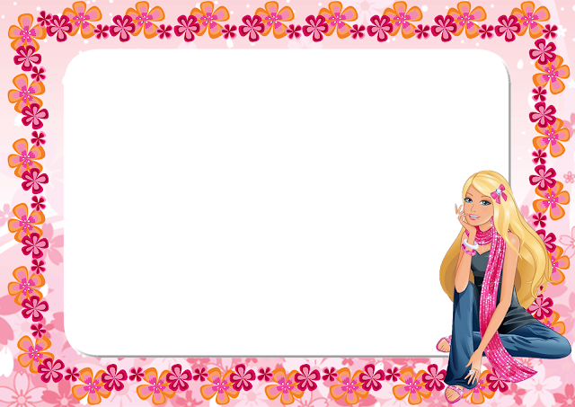 Barbie Flower PNG Frame