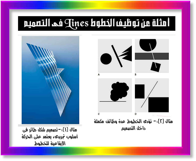 الفن والثقافة / أنماط التصميم الجرافيكي (النقطة, الخط, المستو, الحجم, الشكل, والفراغ)