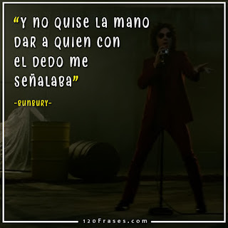 bunbury en su video hombre de accion mas fragmento de la letra