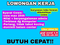 Lowongan Kerja Karyawan Toko Hewan