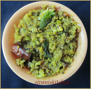 Cabbage Pachadi