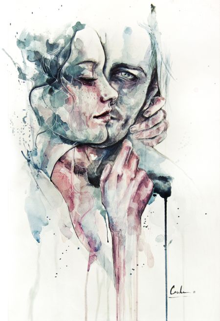 Silvia Pelissero agnes-cecile aquarelas belas mulheres manchadas