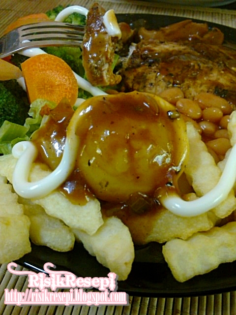 Risik Resepi: CHICKEN GRILL WITH BLACK PAPER GRAVY