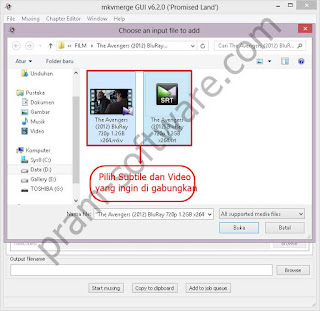 Memilih Video Dan Subtitle