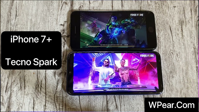 مقارنة iPhone 7 plus VS Tecno Spark في تشغيل الألعاب