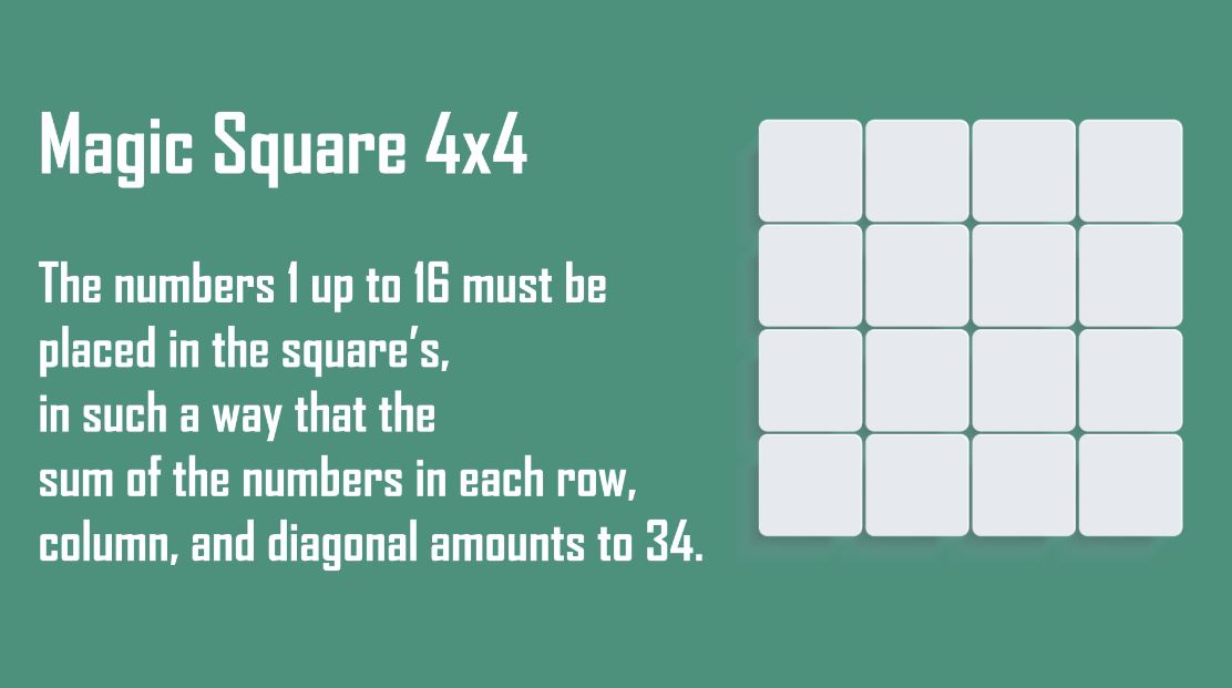 4*4 Magic Square | Magic Cube, Puzzle and Solution.