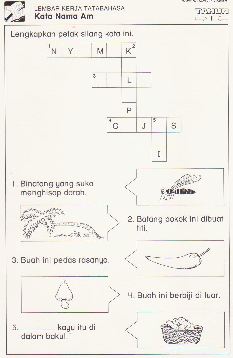 Pin by penahati on Latihan BM Tahun 1  Tatabahasa, Bahasa 