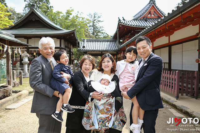 手向山八幡宮でお宮参り出張撮影