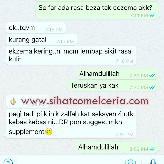 Testimoni Eczema: ESP, Vita C, Alfalfa