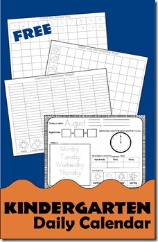 Kindergarten Daily Calendar