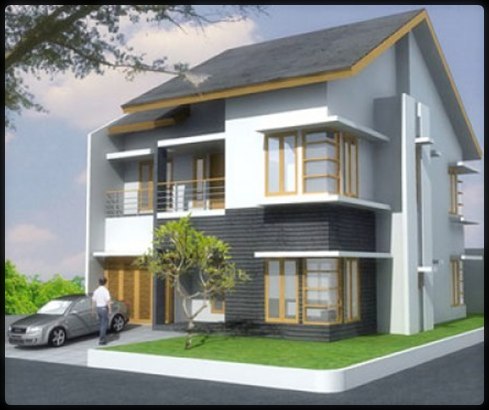 Contoh model desain rumah minimalis  2 lantai