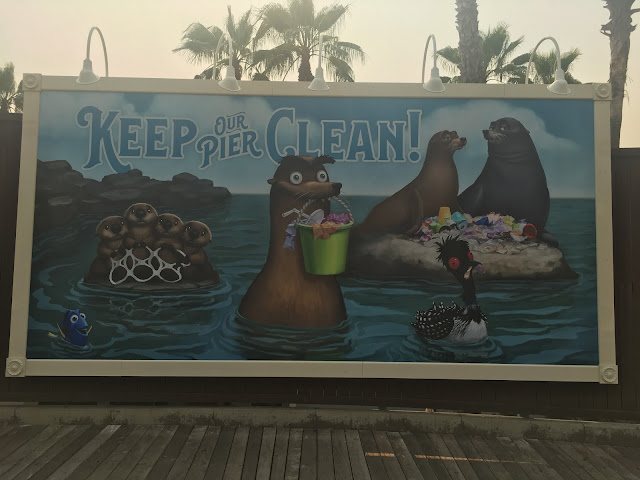 Keep The Pier Clean Pixar Pier Finding Nemo Billboard Disney California Adventure Disneyland