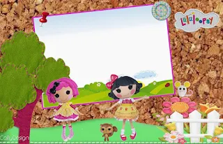 Para hacer invitaciones, tarjetas, marcos de fotos o etiquetas, para imprimir gratis para Fiesta de Lalaloopsy.