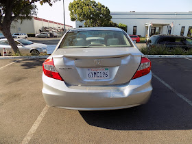 Honda Civic before auto body repairs at Almost Everything Auto Body.