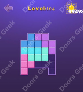 Cheats, Solutions, Walkthrough for Move Blocks Easy Level 104