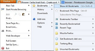 Bagaimana Menyimpan Bookmark Browser Mozilla Firefox