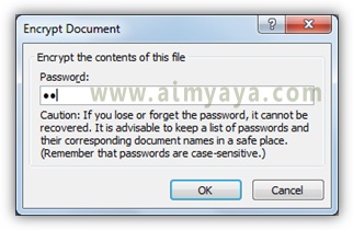  Gambar:  Memberikan password untuk file powerpoint 