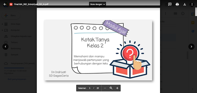 Modul Ajar Bahasa Indonesia Kelas 2 SD Kurikulum Merdeka: Kotak Tanya (Kata Tanya yang Dikuasai: Apa, Siapa, Dimana, Berapa, Kapan)
