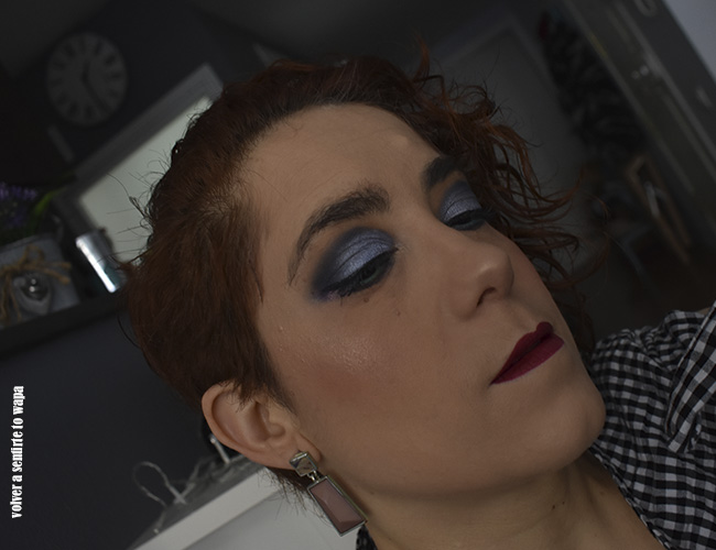 Maquillaje en tonos azules con la marca Miyo
