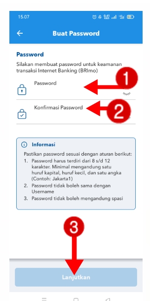 Buat password baru