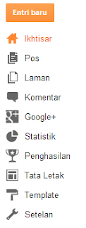 Mengenal bagian dan Fungsi dari Dasbor Blogger.com - Blog'e Wong Kreteg Ireng