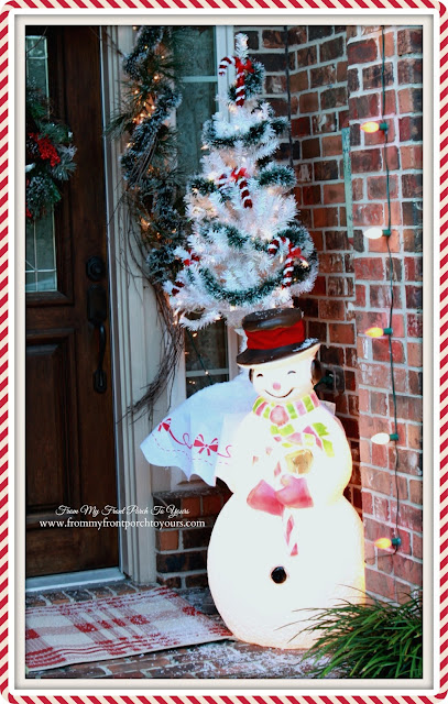 Blow Mold Snowman-Vintage Themed Christmas-Christmas Front Porch-From My Front Porch To Yours
