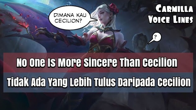 Carmilla voice lines and quotes mobile legends