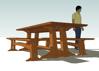 fine woodworking trestle table plans