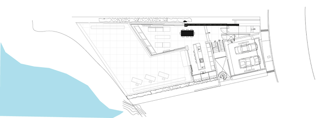 Modern cliff house site plan