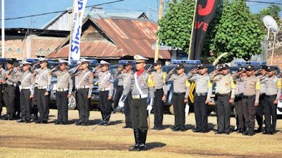 Peringatan HUT Bhayangkara ke-73 di Kabupaten Bima Berjalan Khidmat