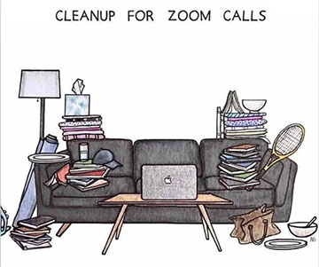 Cleanup up our burrows for the next zoom meeting (Source: Facebook post by David N.)