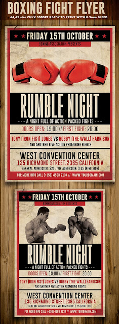  Vintage Boxing Flyer Template
