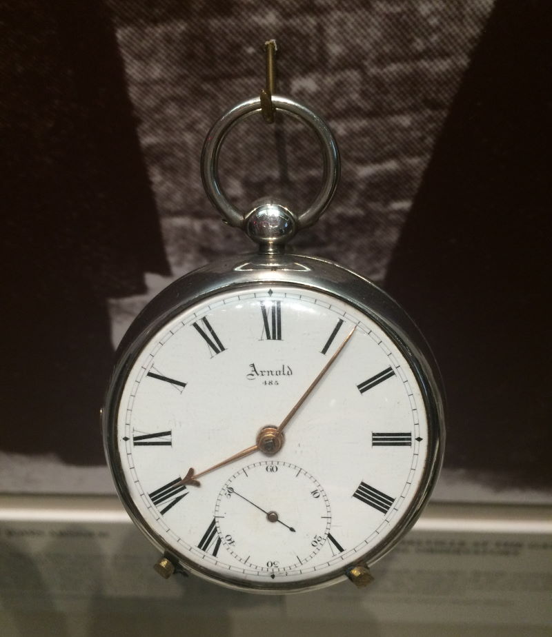 The Belville family’s pocket watch, ‘Arnold’, at the Clockmakers’ Museum.