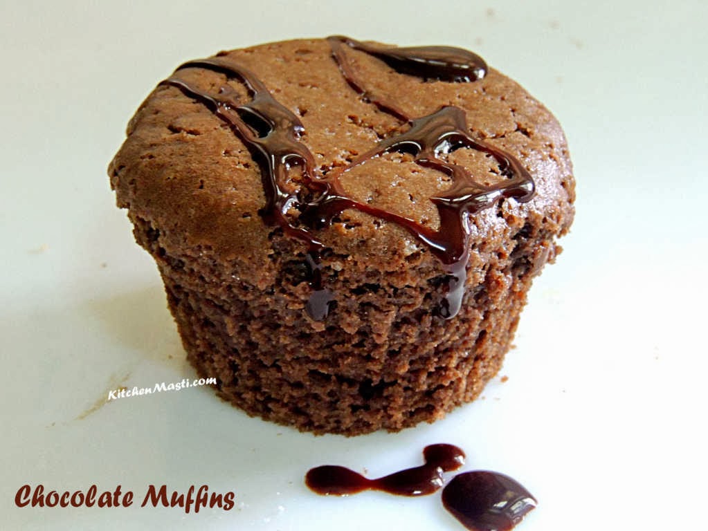 Eggless Chocolate Muffins