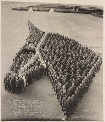 Auxiliary Remount Depot No 326 Camp Cody NM in a symbolic horse head 11770v Cropped